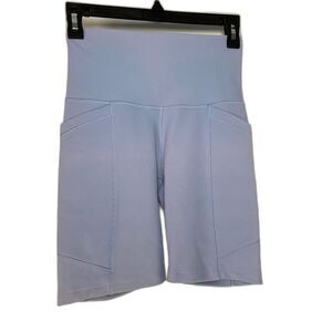 NWOT Blue Biker Shorts High Rise Yoga Pilates CALIA by Carrie Underwood Size S
